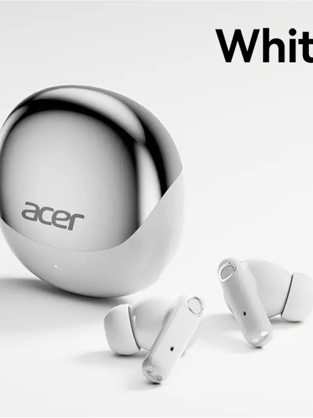 Acer True Wireless Earbuds in White and Mint Green